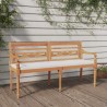 Banc Batavia avec coussin 150 cm Bois de teck massif 