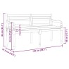 Banc Batavia avec coussin 150 cm Bois de teck massif 