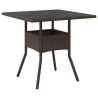 Ensemble Salle à Manger 3 Pièces Marron Rattan Poly 