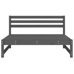 Canapés centraux de jardin 2 pcs gris 120x80 cm bois pin massif 