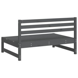 Canapés centraux de jardin 2 pcs gris 120x80 cm bois pin massif 