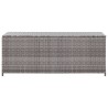 Boîte de rangement de jardin gris 120x50x60 cm résine tressée 