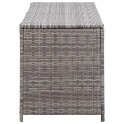 Boîte de rangement de jardin gris 120x50x60 cm résine tressée 