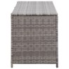 Boîte de rangement de jardin gris 120x50x60 cm résine tressée 