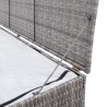Boîte de rangement de jardin gris 120x50x60 cm résine tressée 