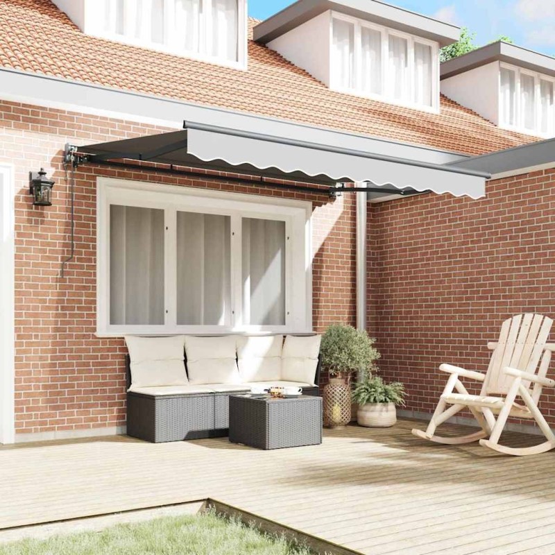 Cadre de store électrique retractable en métal 3,5 x 2 m 