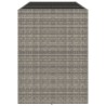 Table de bar et dessus en verre gris 185x80x110 cm poly rotin 