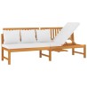 Lit de jour avec coussin crème 200x60x75cm Bois d'acacia solide  