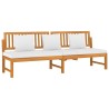 Lit de jour avec coussin crème 200x60x75cm Bois d'acacia solide  