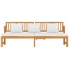 Lit de jour avec coussin crème 200x60x75cm Bois d'acacia solide  