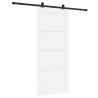 Porte coulissante avec ensemble de quincaillerie Blanche 86x198,5 cm Bois massif en pin 
