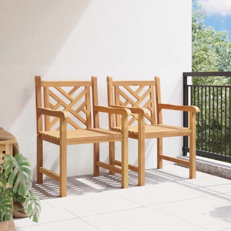 Chaise de jardin 2 pcs Marron 58 x 60 x 90 cm 