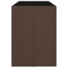 Table de bar et dessus en verre marron 185x80x110 cm poly rotin 