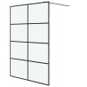 Paroi de douche Noir 140x195 cm Verre ESG dépoli 