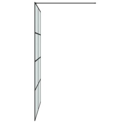 Paroi de douche Noir 140x195 cm Verre ESG dépoli 