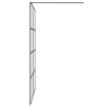 Paroi de douche Noir 140x195 cm Verre ESG dépoli 