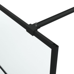 Paroi de douche Noir 140x195 cm Verre ESG dépoli 