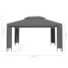 Chapiteau Anthracite 300 x 400 cm 