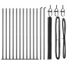 Ensemble de Clôture Set de 2 Gris Métal 25 x 1,5 m Durable 