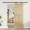 Porte Coulissante avec Quincaillerie "ORKDAL" en Bois Massif de Pin 