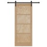 Porte Coulissante avec Ensemble de Quincaillerie 83x202 cm Bois Massif Pin 