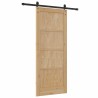 Porte Coulissante avec Ensemble de Quincaillerie 83x202 cm Bois Massif Pin 