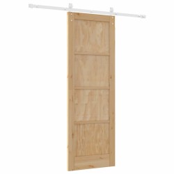 Porte coulissante avec matériel 73.5x211 cm Bois massif Pin 