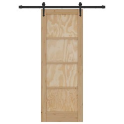 Porte coulissante avec kit de quincaillerie 'ORKDAL'en pin massif 