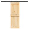 Porte coulissante et kit de quincaillerie 70x210 cm pin massif 