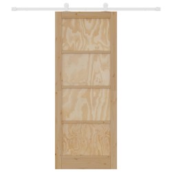 Porte coulissante avec matériel 'ORKDAL'en bois massif de pin 