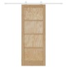 Porte coulissante avec matériel 'ORKDAL'en bois massif de pin 