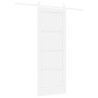 Porte coulissante avec matériel Blanc 78x202 cm En bois de pin massif 