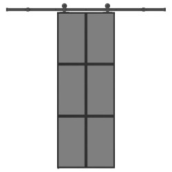 Porte coulissante kit de quincaillerie trempé verre aluminium 