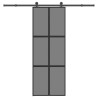 Porte coulissante kit de quincaillerie trempé verre aluminium 