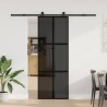 Porte coulissante kit de quincaillerie trempé verre aluminium 