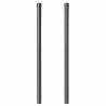 Poteaux de clôture 2 pcs Gris 100 cm Acier peint par poudre 