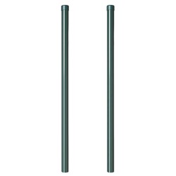 Poteaux de clôture 2 pcs Vert 100 cm Acier peint par poudre 