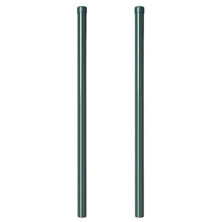 Poteaux de clôture 2 pcs Vert 100 cm Acier peint par poudre 
