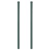 Poteaux de clôture 2 pcs Vert 100 cm Acier peint par poudre 