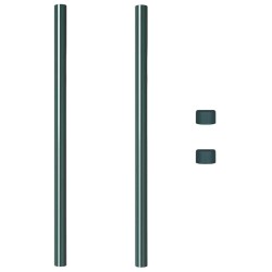 Poteaux de clôture 2 pcs Vert 100 cm Acier peint par poudre 