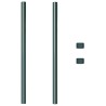 Poteaux de clôture 2 pcs Vert 100 cm Acier peint par poudre 