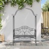 Banc d'extérieur noir Noir Métal Grand Détails décoratifs 