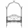 Banc d'extérieur noir Noir Métal Grand Détails décoratifs 