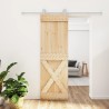 Porte coulissante et kit de quincaillerie 70x210 cm pin massif 