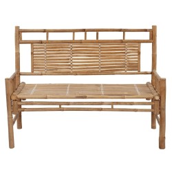 Banc de jardin avec coussin 120 cm Bambou 