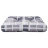 Coussin de palette carreaux gris 58x58x10 cm tissu 