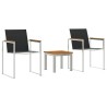 Ensemble de repas extérieur 3 pcs Bois d'acacia massif 