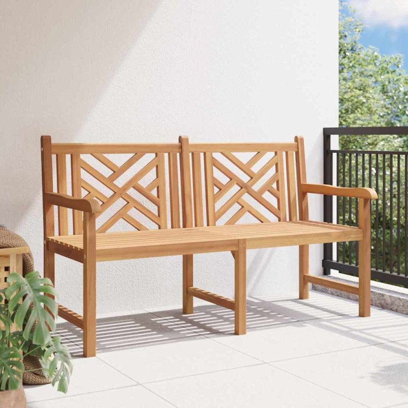 Banc de jardin Marron 150 x 60 x 90 cm Bois de teck solide 
