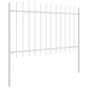 Clôture de jardin Blanc 5.1 x 1 m Acier enduit de poudre 