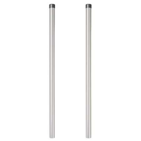Poteaux de clôture 2 pcs Argent 110 cm Acier galvanisé 